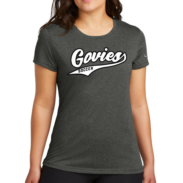 Nike Ladies Swoosh Sleeve rLegend Tee - Printed Logo Thumbnail